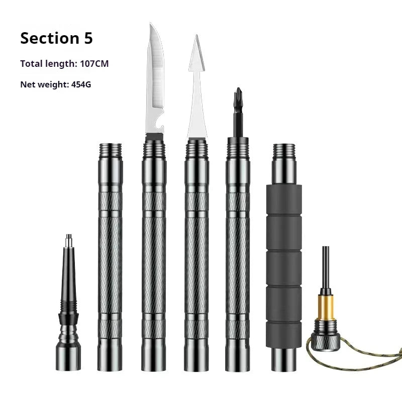 Adjustable Lightweight Tactical Hiking Poles with Multi Tool Features - Safety First Gear 25
