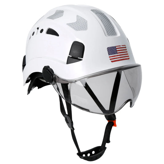 Aolamegs CE Safety Helmet With Goggles Reflective Stickers - Safety First Gear 25
