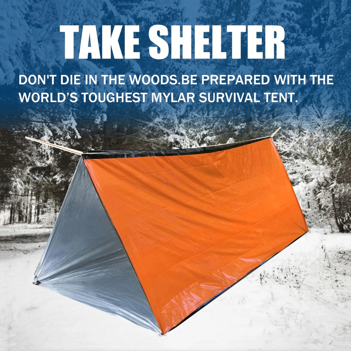 Two Person Outdoor Camping Tent Waterproof Lifesaving Emergency Shelter Kit - Safety First Gear 25