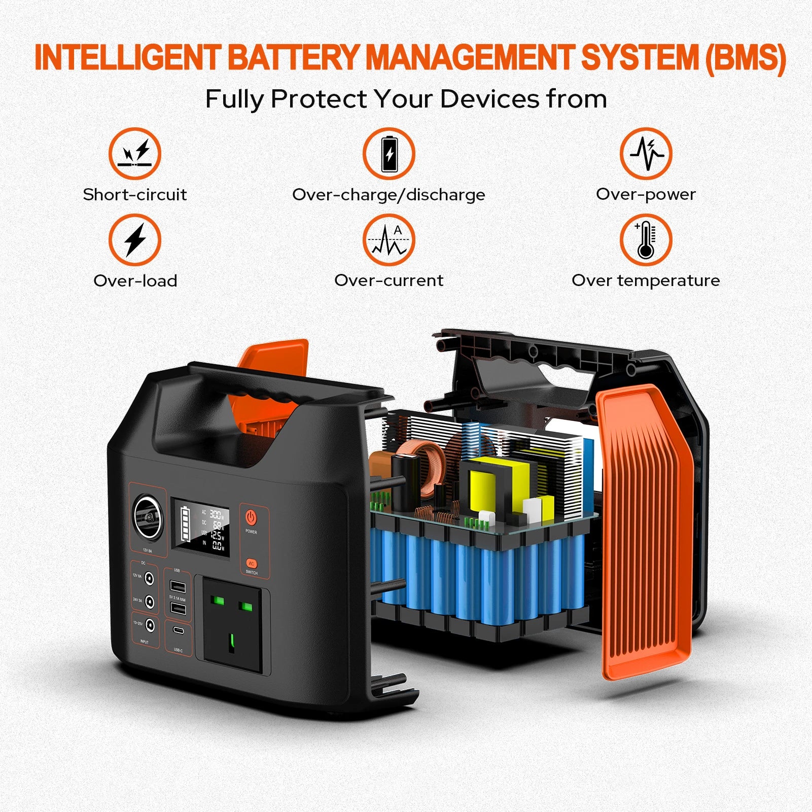 Portable Power Station Solar Generator for Camping and RV Use - Safety First Gear 25