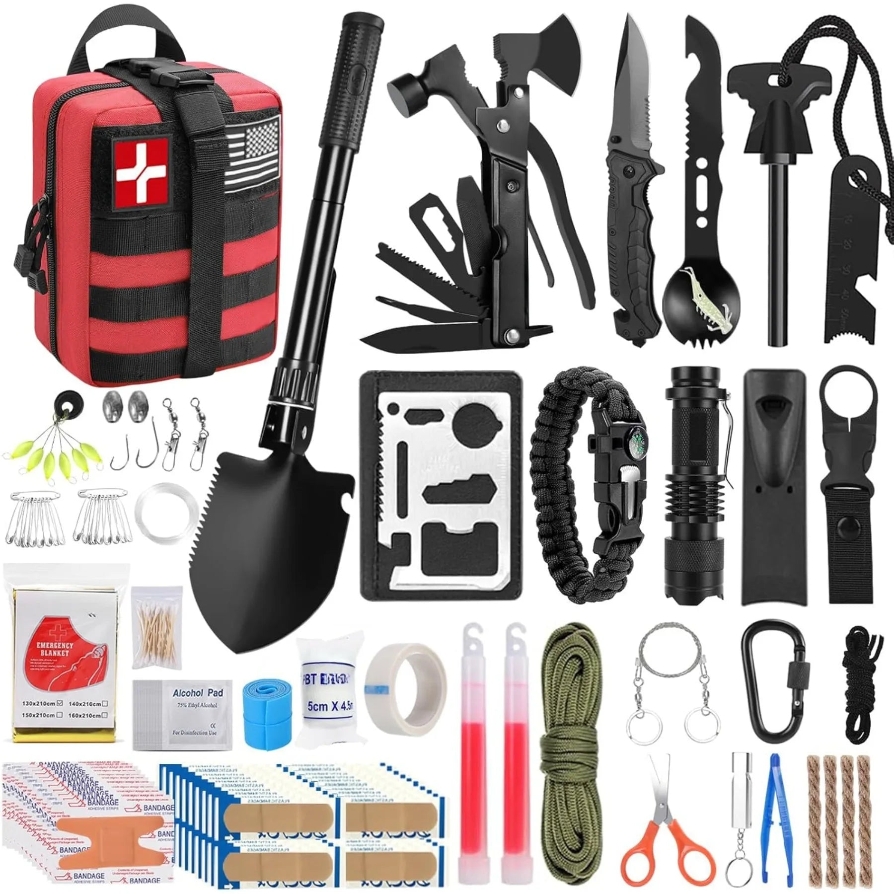Professional Survival Kit for Outdoor Camping and Exploration - Safety First Gear 25