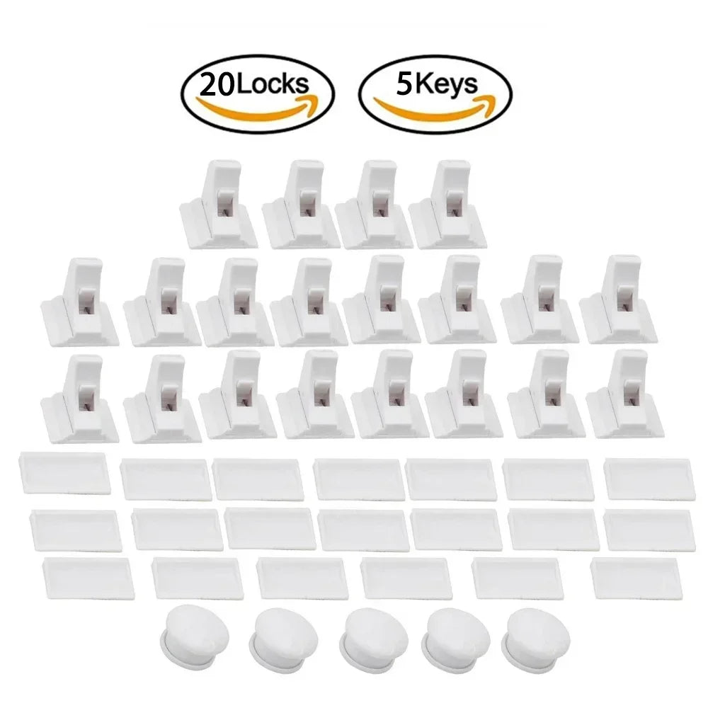 Function Magnetic Child Cabinet Lock for Safe Cabinet Doors and Baby Protection Easy Install - Safety First Gear 25