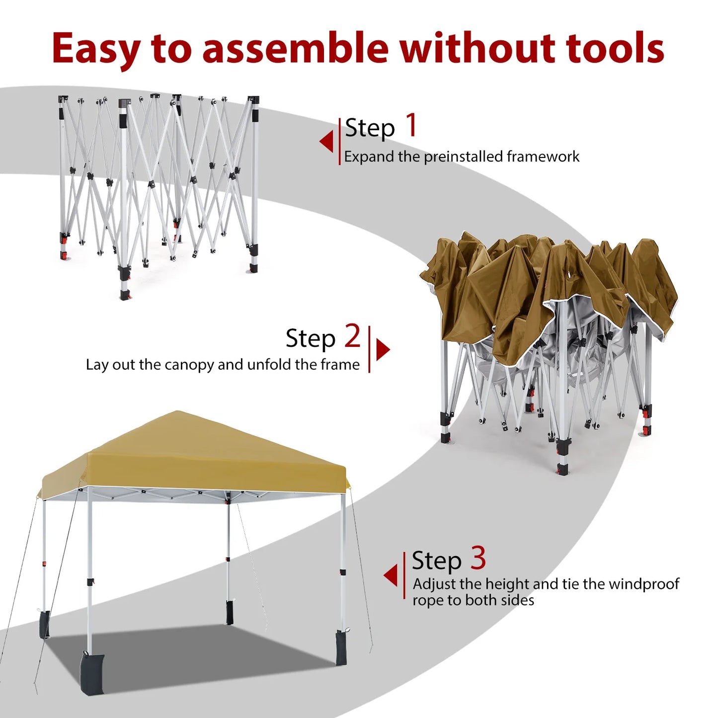 HiMISS Center Locking Canopy Tent Outdoor Shelter Waterproof UV - Safety First Gear 25