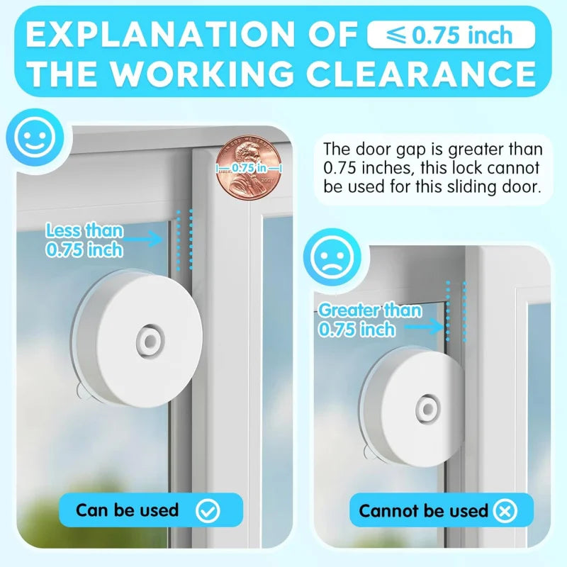 Adso Sliding Door Lock For Glass Doors, Child Safety - Safety First Gear 25