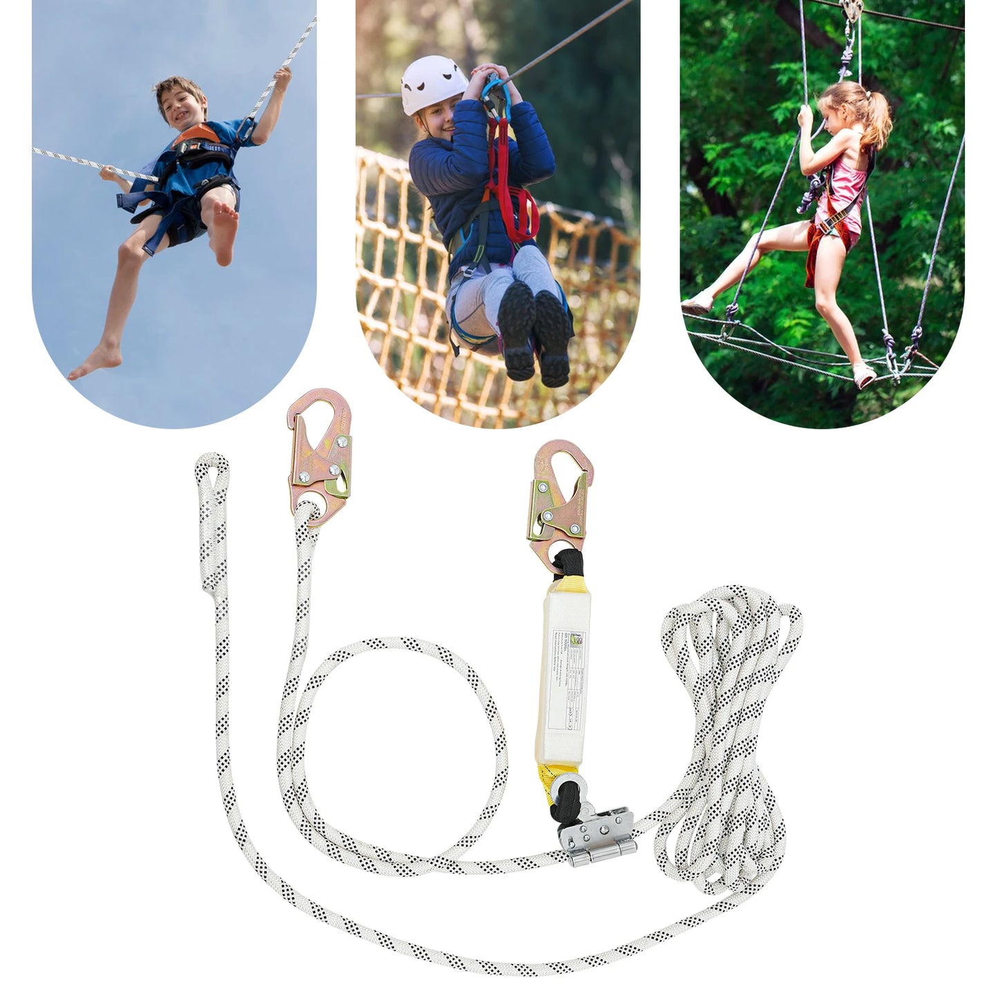 LOHISHILO Vertical Lifeline Assembly Fall Protection Rope With Rope Grab - Safety First Gear 25