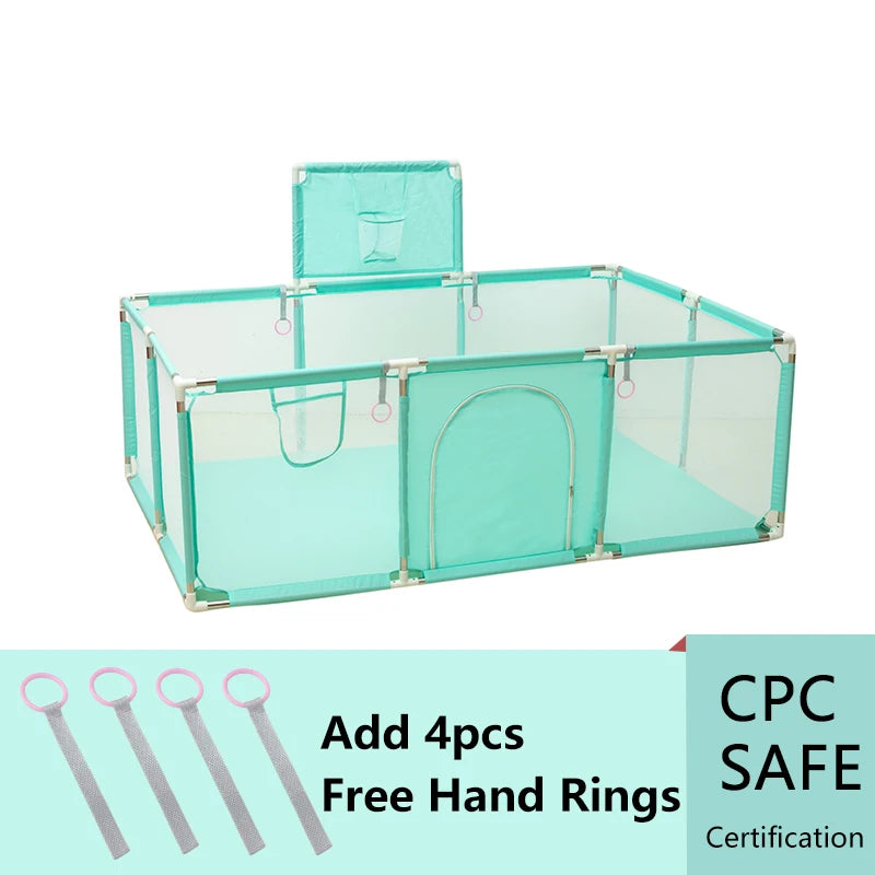 IMBABY Playpen With Basketball Fence For Children Safety
