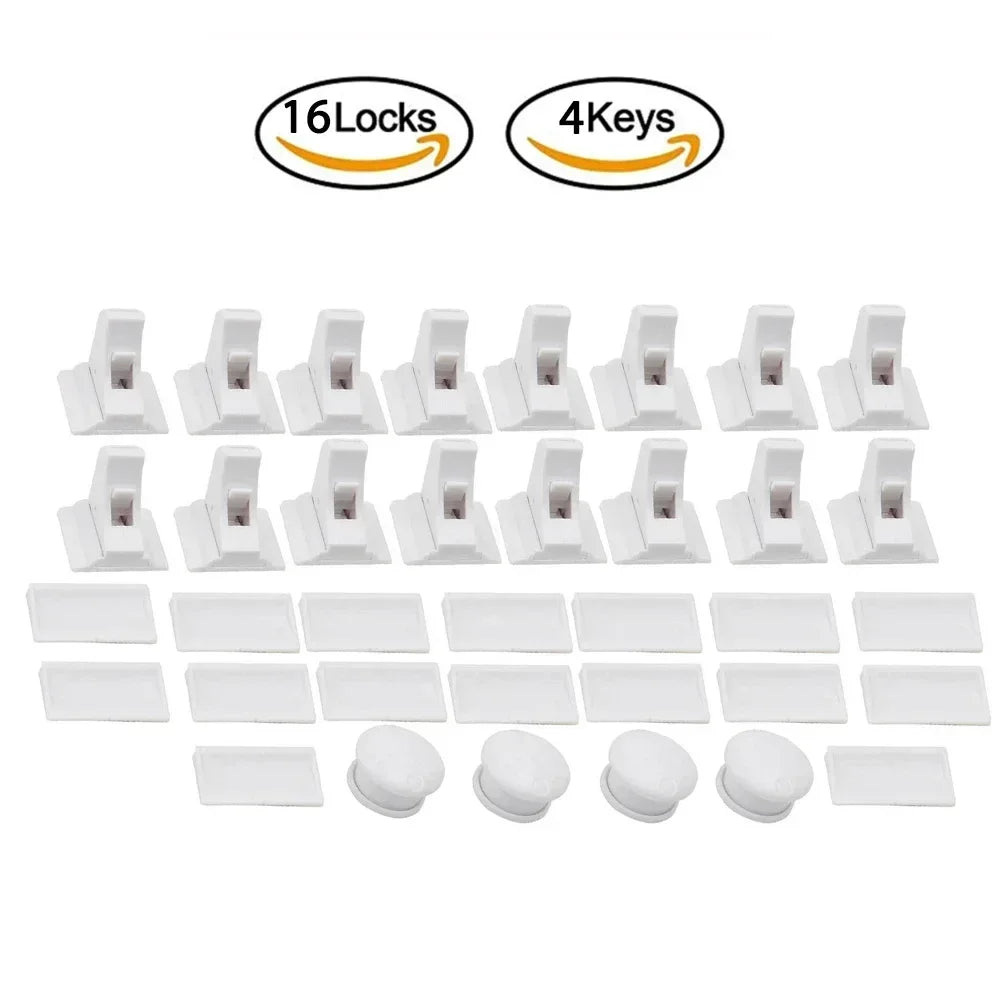 Function Magnetic Child Cabinet Lock for Safe Cabinet Doors and Baby Protection Easy Install - Safety First Gear 25