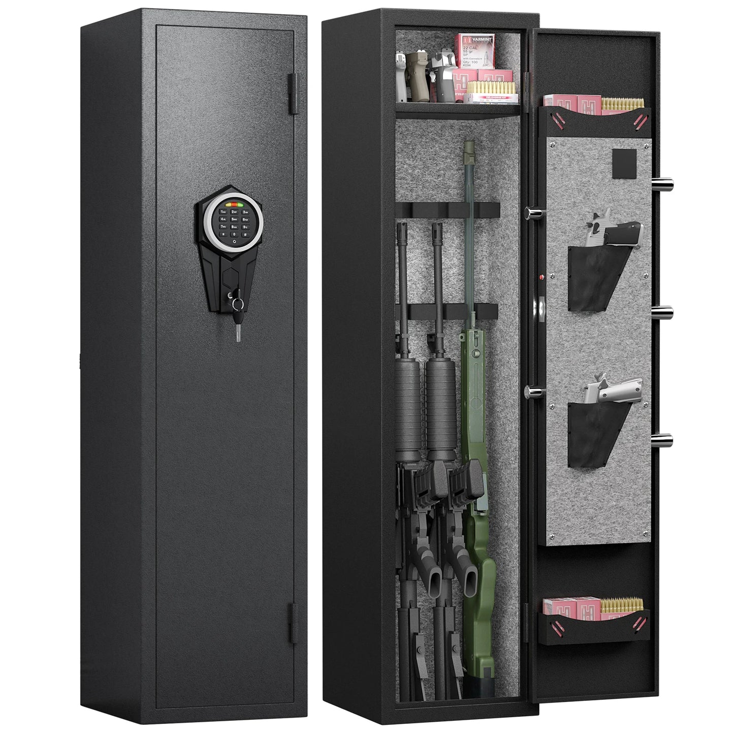 Quick Access Gun Safe with Silent Mode and Alarm System - Safety First Gear 25