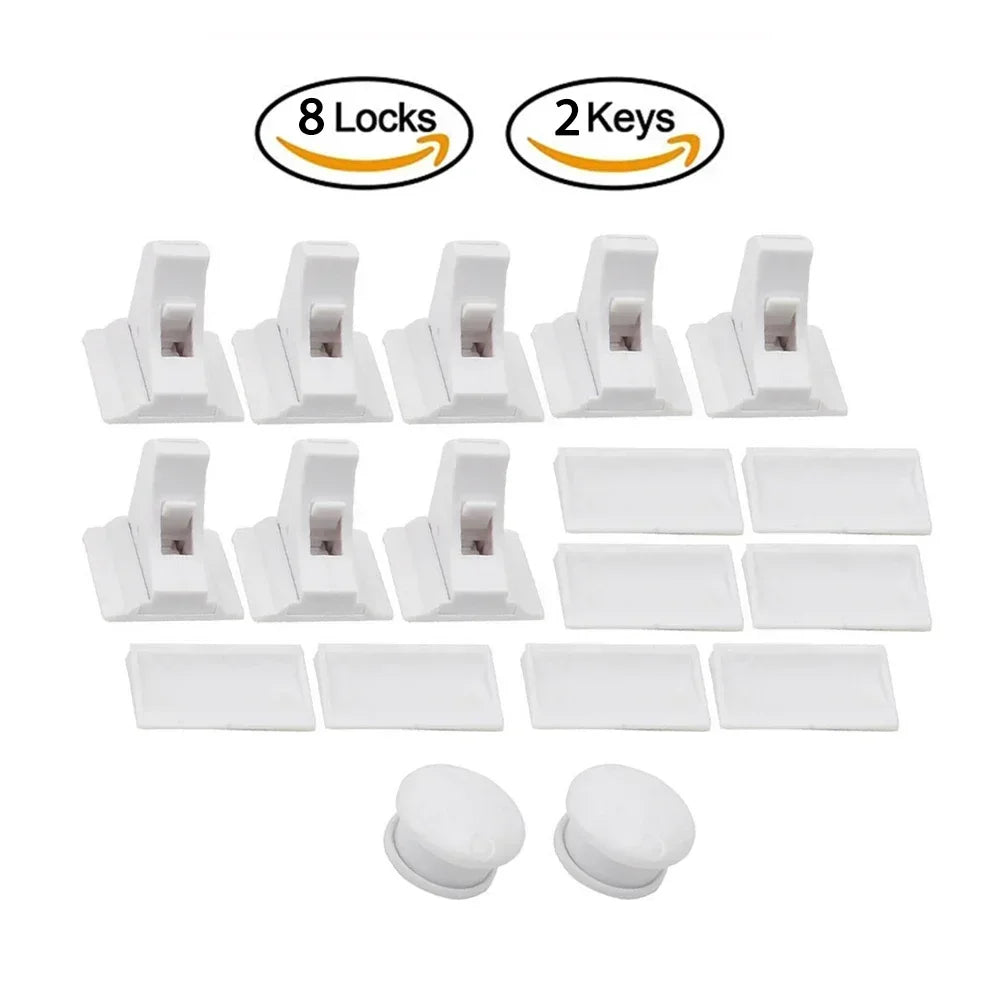 Function Magnetic Child Cabinet Lock for Safe Cabinet Doors and Baby Protection Easy Install - Safety First Gear 25