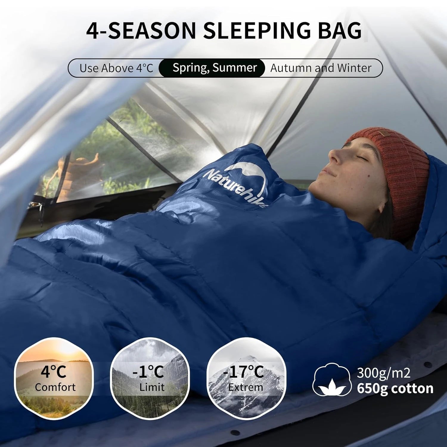 Naturehike Mummy Sleeping Bag Ultra Winter Warm Outdoors - Safety First Gear 25