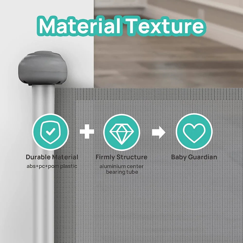 Retractable Baby Gate For Doorways And Stairs Indoor Outdoor Pet Gate