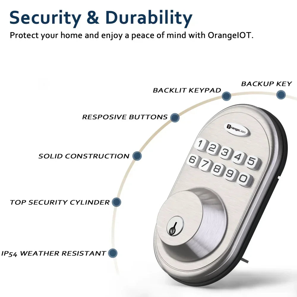 EUUKAIHG One-Touch Deadbolt Lock with Keypad and Key - Safety First Gear 25
