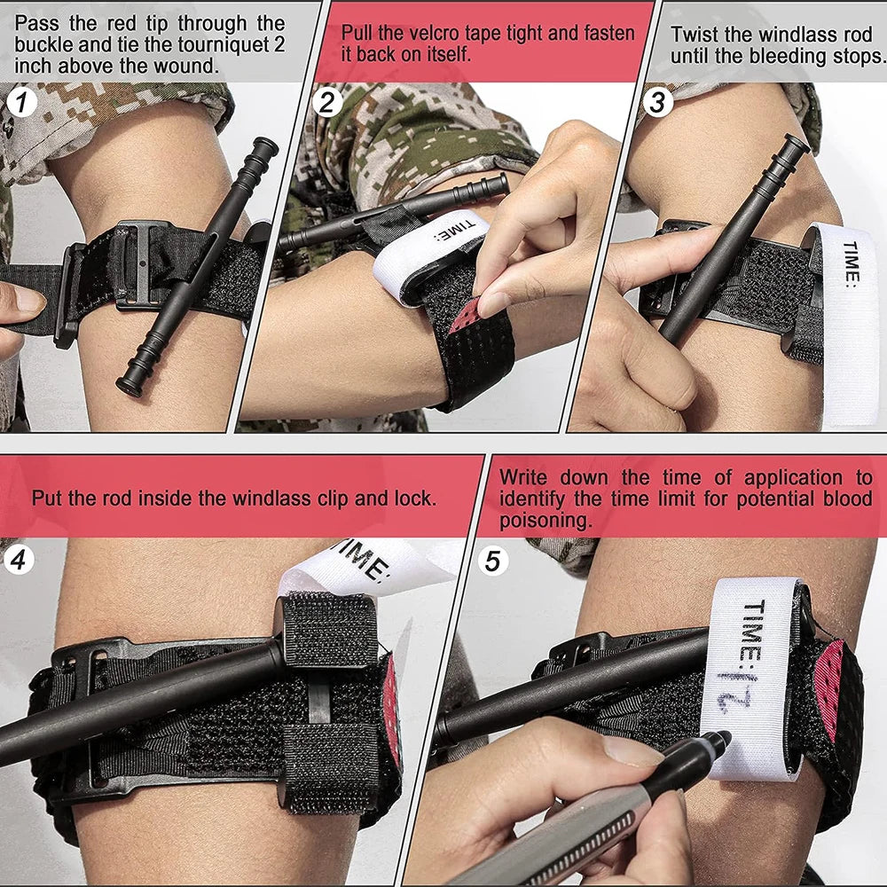 Emergency Tourniquet Set for Outdoor First Aid and Survival - Safety First Gear 25