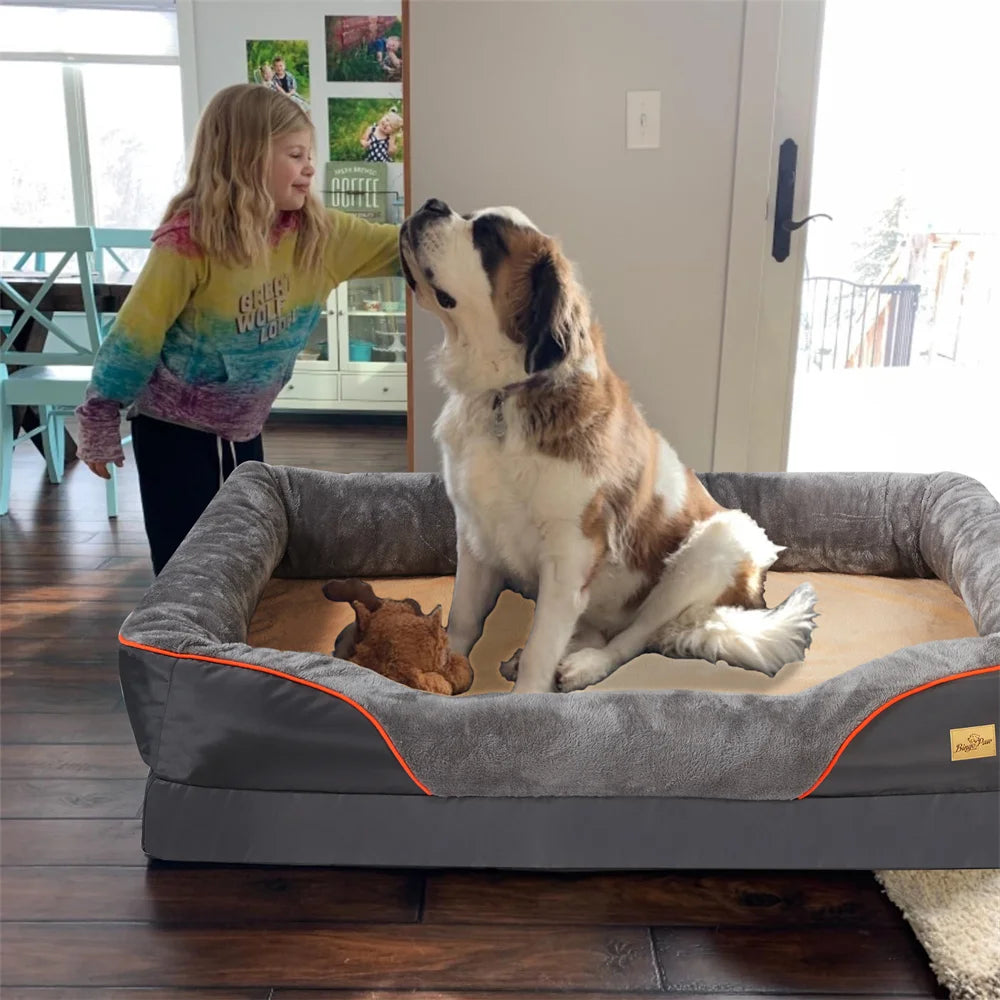 Orthopedic Memory Foam Dog Bed with Removable Waterproof Cover - Safety First Gear 25