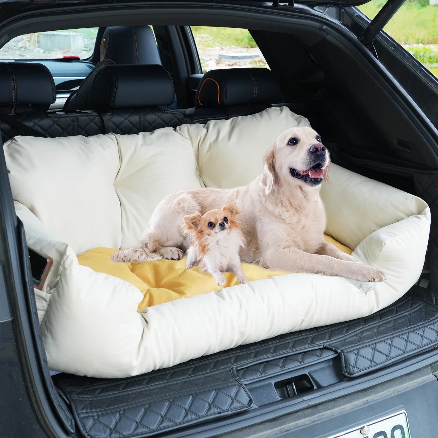 Large Dog Carrier Travel Hammock Seat Cover for Pets - Safety First Gear 25