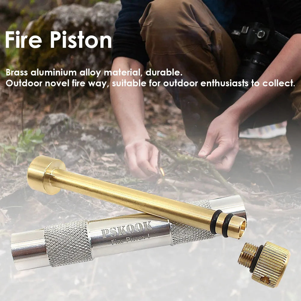 Brass Fire Piston Kit Portable Survival Tool for Outdoor Adventures - Safety First Gear 25