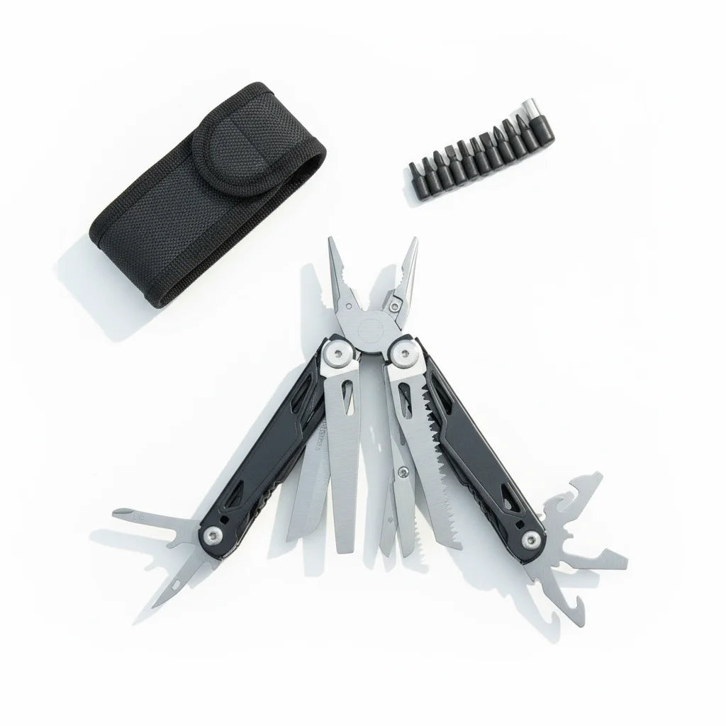 Multitool Pliers Stainless Steel Survival Tool With Screwdriver Saw Scissors - Safety First Gear 25