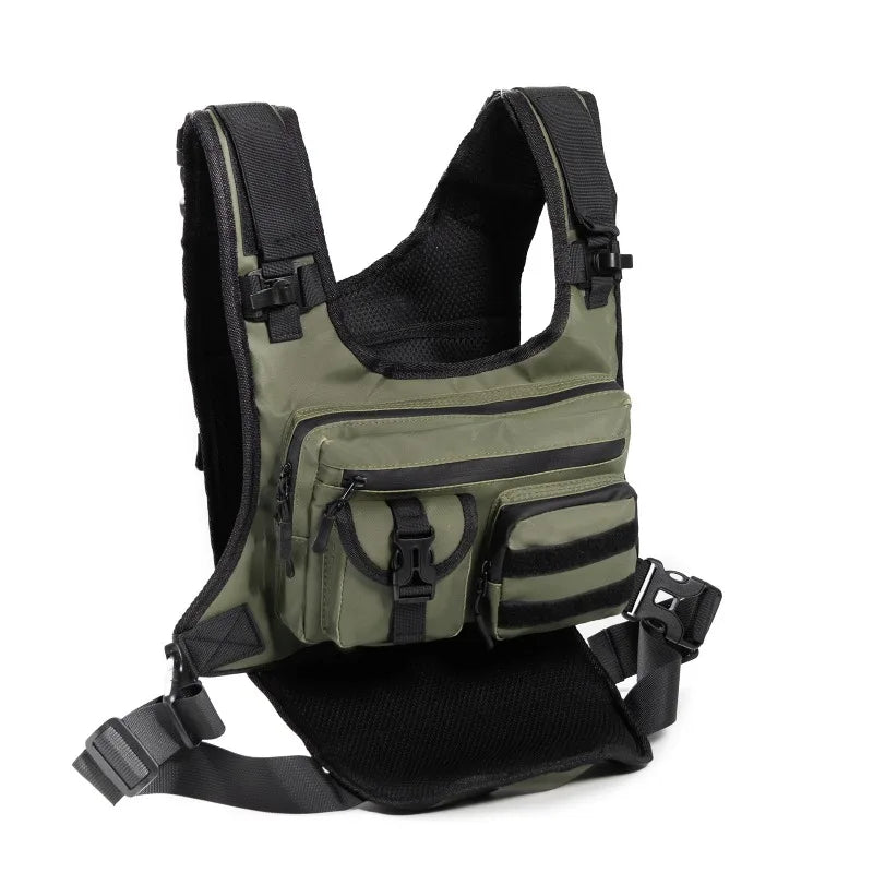 Men's Tactical Chest Bag Hydration Vest for Cycling and Hiking