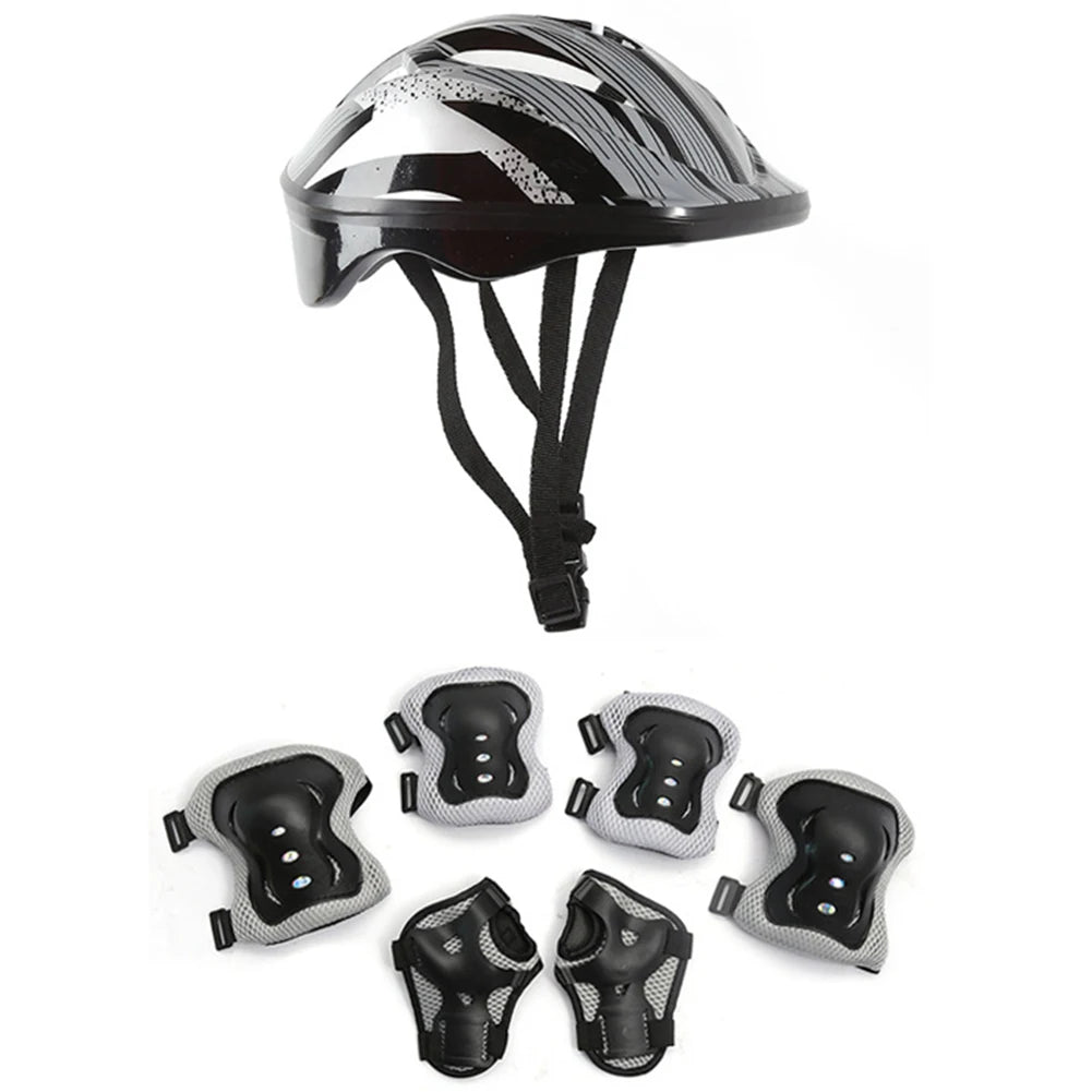 Hign-concerned 7Pcs Safety Skating Helmet Pad Set For Kids - Safety First Gear 25
