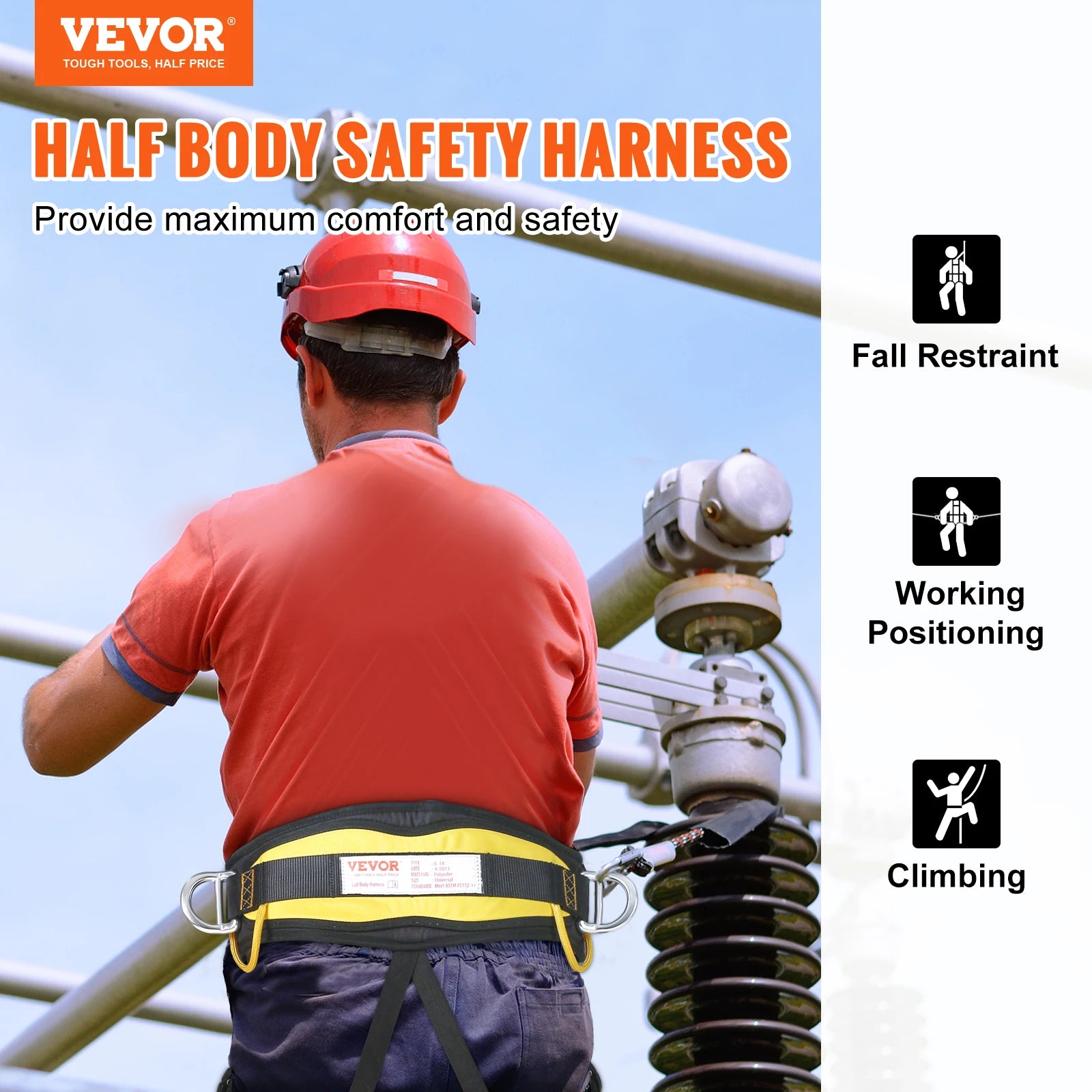 VEVOR Half Body Safety Harness for Tree Climbing and Rescue - Safety First Gear 25