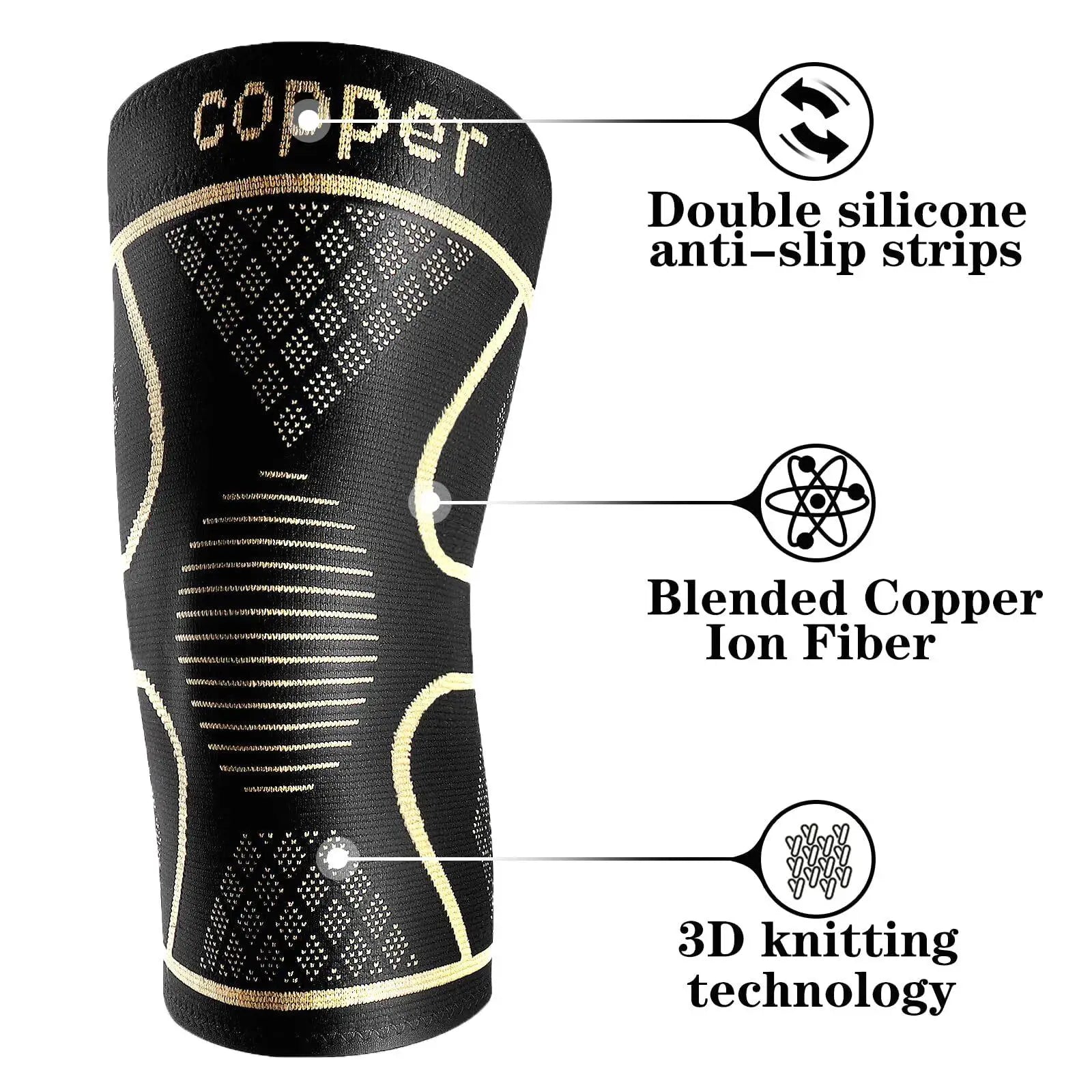 Copper Knee Pads for Joint Support and Pain Relief - Safety First Gear 25