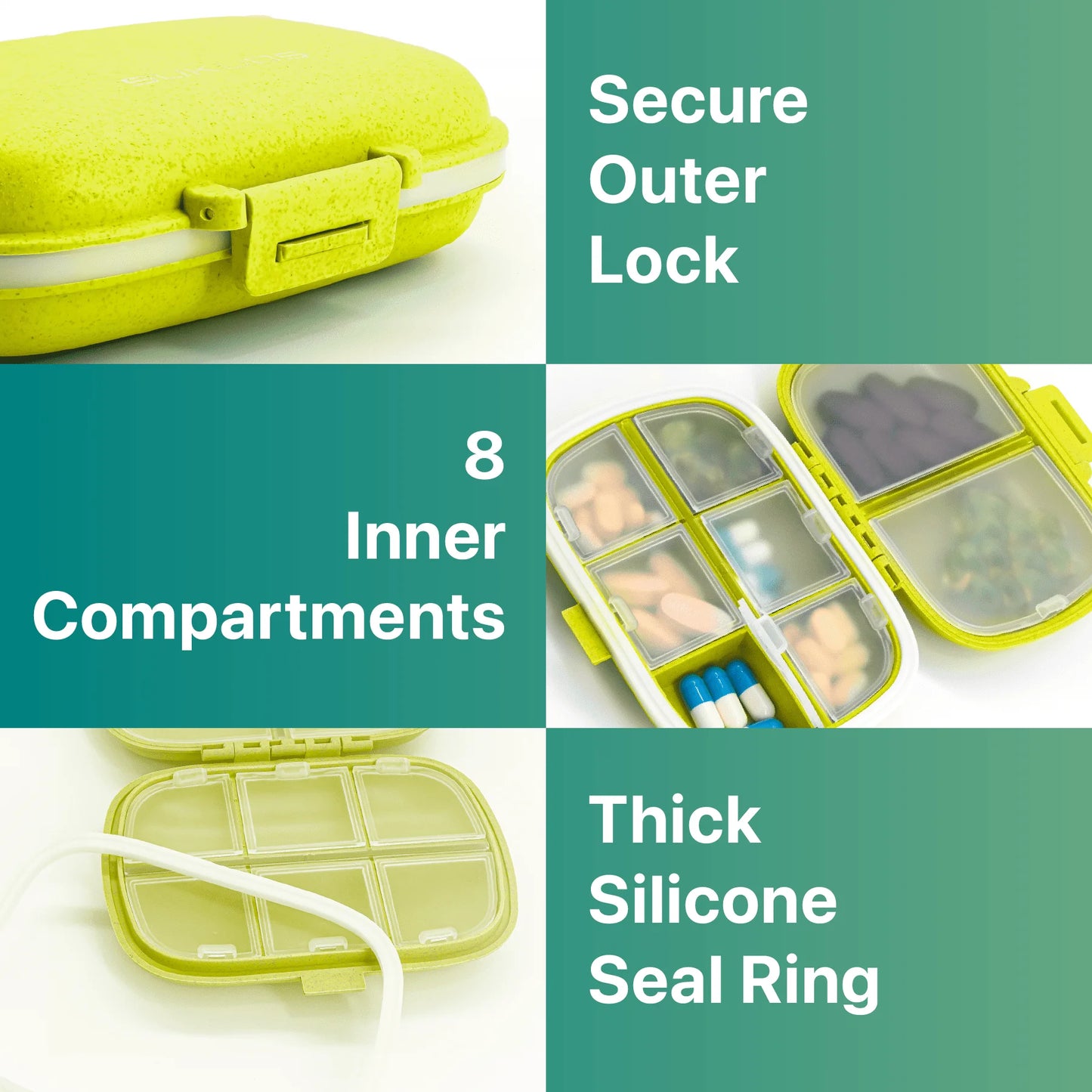 Daily Pill Organizer for Easy Medication Management and Travel - Safety First Gear 25