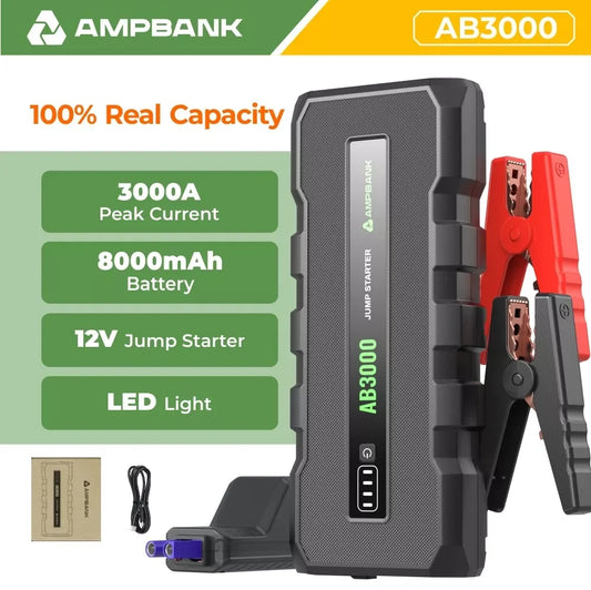 AMPBANK AB3000 12V Jump Starter Power Bank Car Booster