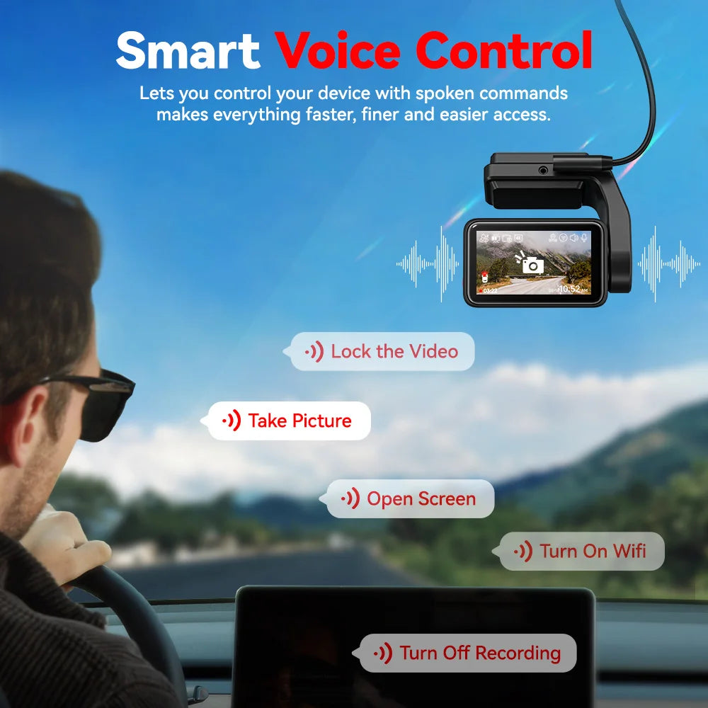 REDTIGER A4 Dash Cam Front Rear 4K Drive Recorder