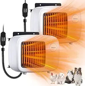 Dog House Heater With Thermostat And 6FT Anti Chew Cord Safe Overheat Protection Dual Heating Modes - Safety First Gear 25