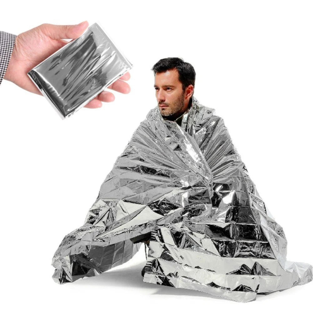 Shunmaii Outdoor Emergency Space Blanket For Hiking And Marathons - Safety First Gear 25