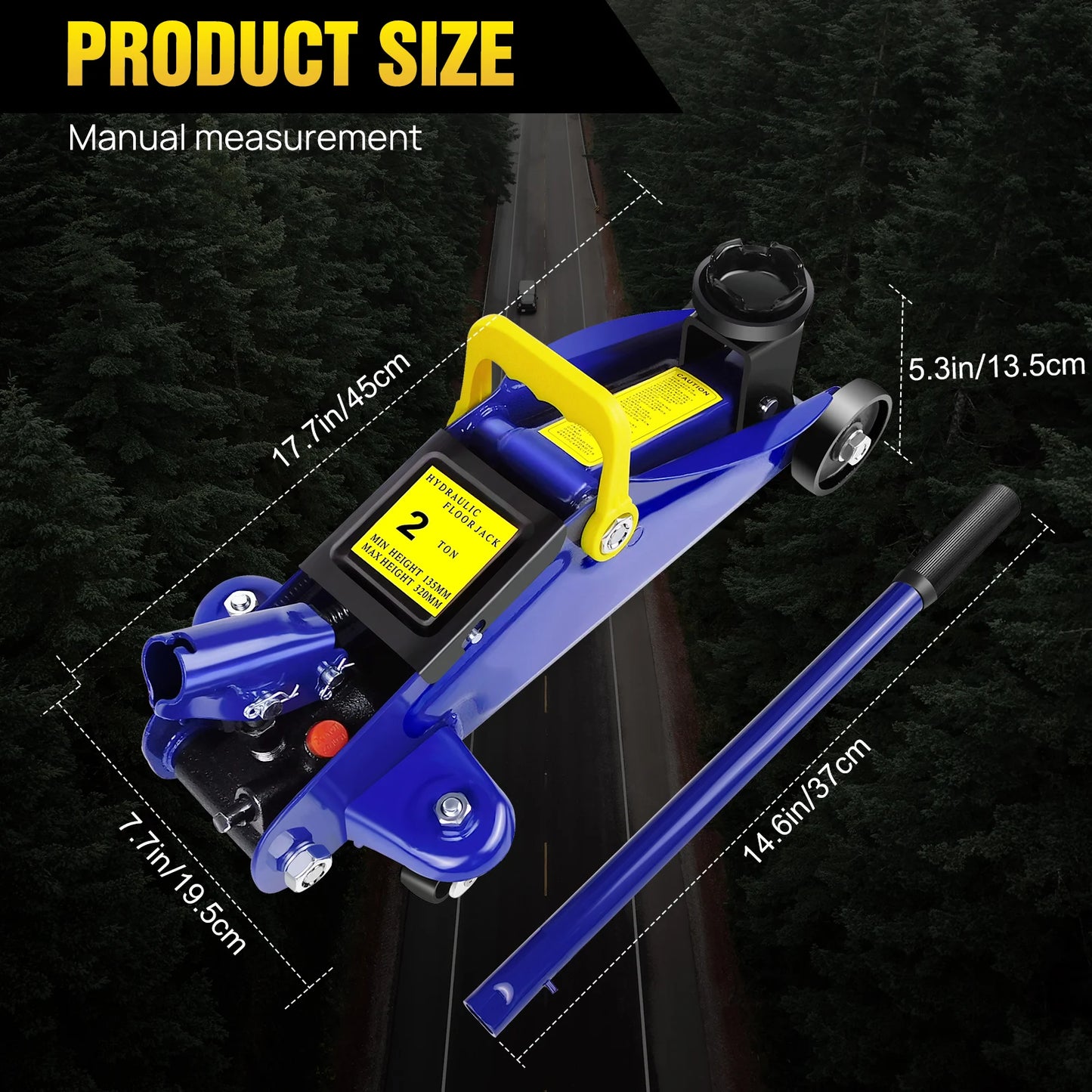 DayPlus 2 Ton Hydraulic Trolley Floor Jack Low Profile