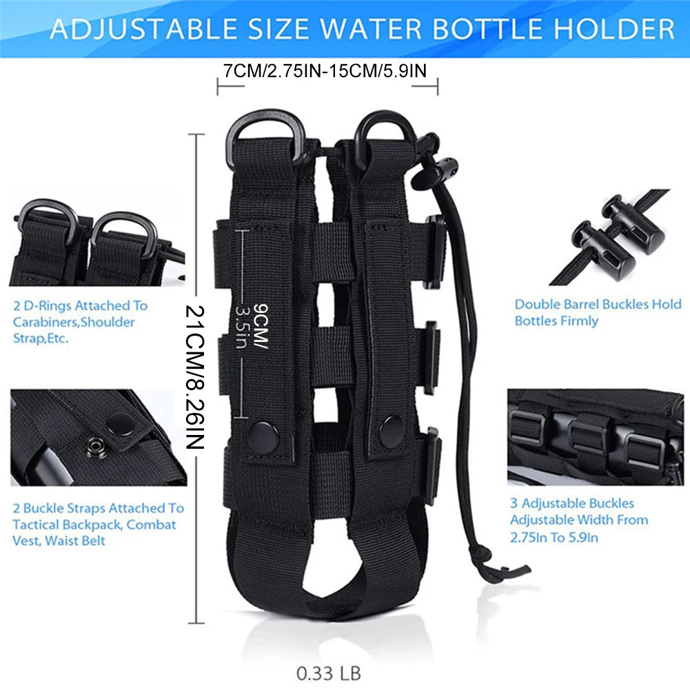 Camping Water Bottle Holder Pouch Multi Purpose Carrier