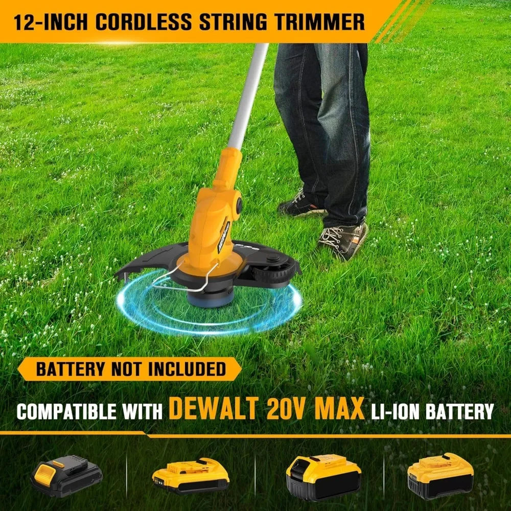 Dewalt Cordless String Trimmer 20V Compatible Auto Line Feed - Safety First Gear 25