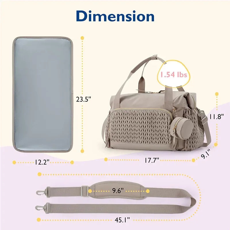 OUY Diaper Tote Bag Waterproof Hospital Bag Labor Delivery - Safety First Gear 25