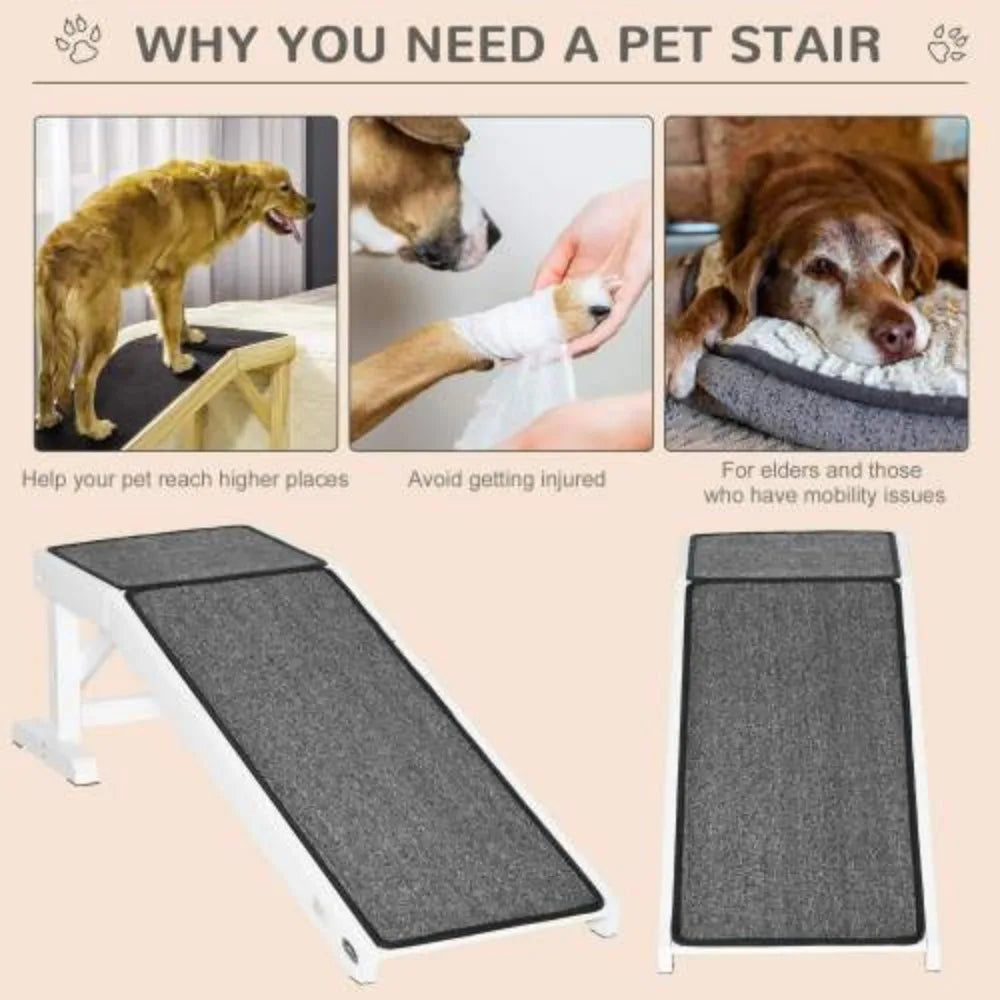 Pet Ramp For Dogs And Cats With Non-slip Carpet - Safety First Gear 25