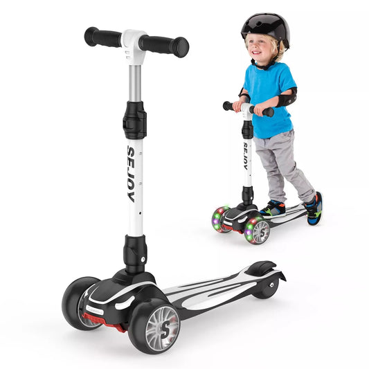 Sejoy Baby Scooter With LED Wheels Three Wheel Foldable - Safety First Gear 25