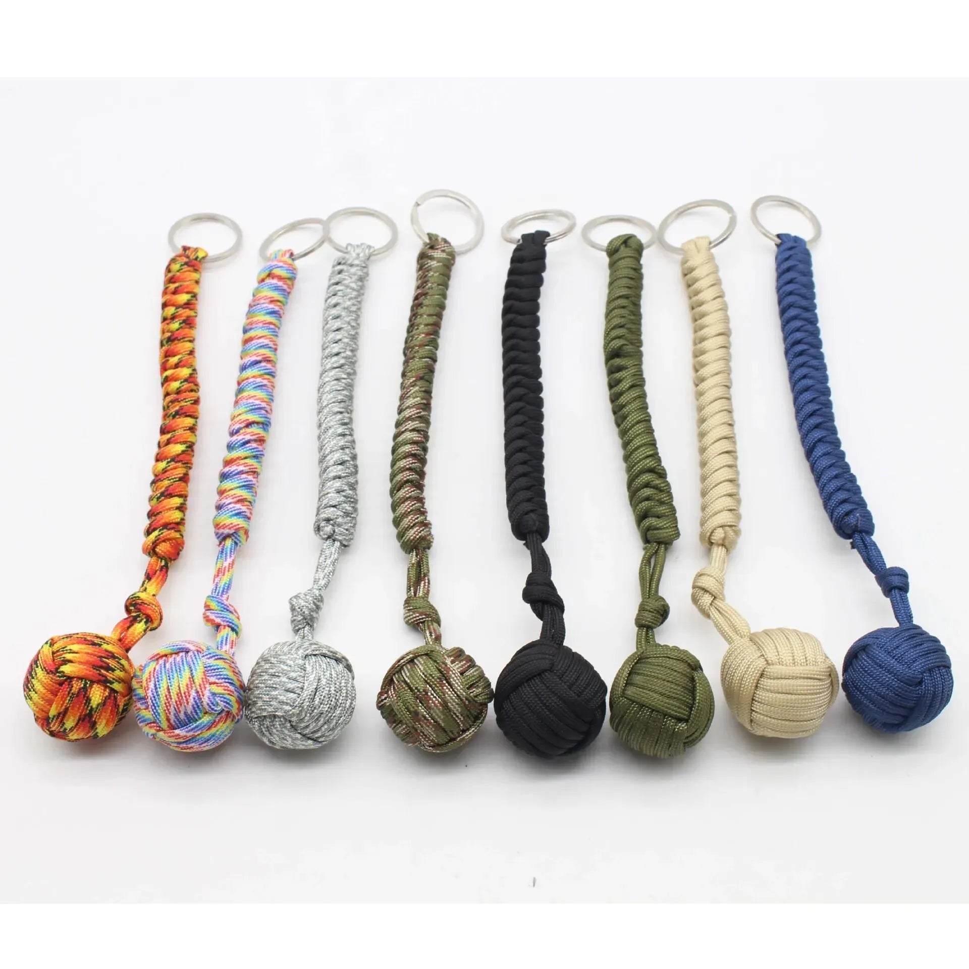 Monkey Fist Steel Ball Self Defense Lanyard Survival Key Chain - Safety First Gear 25