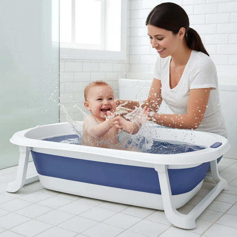 Foldable Baby Bathtub For Newborns Portable Travel Bath Basin
