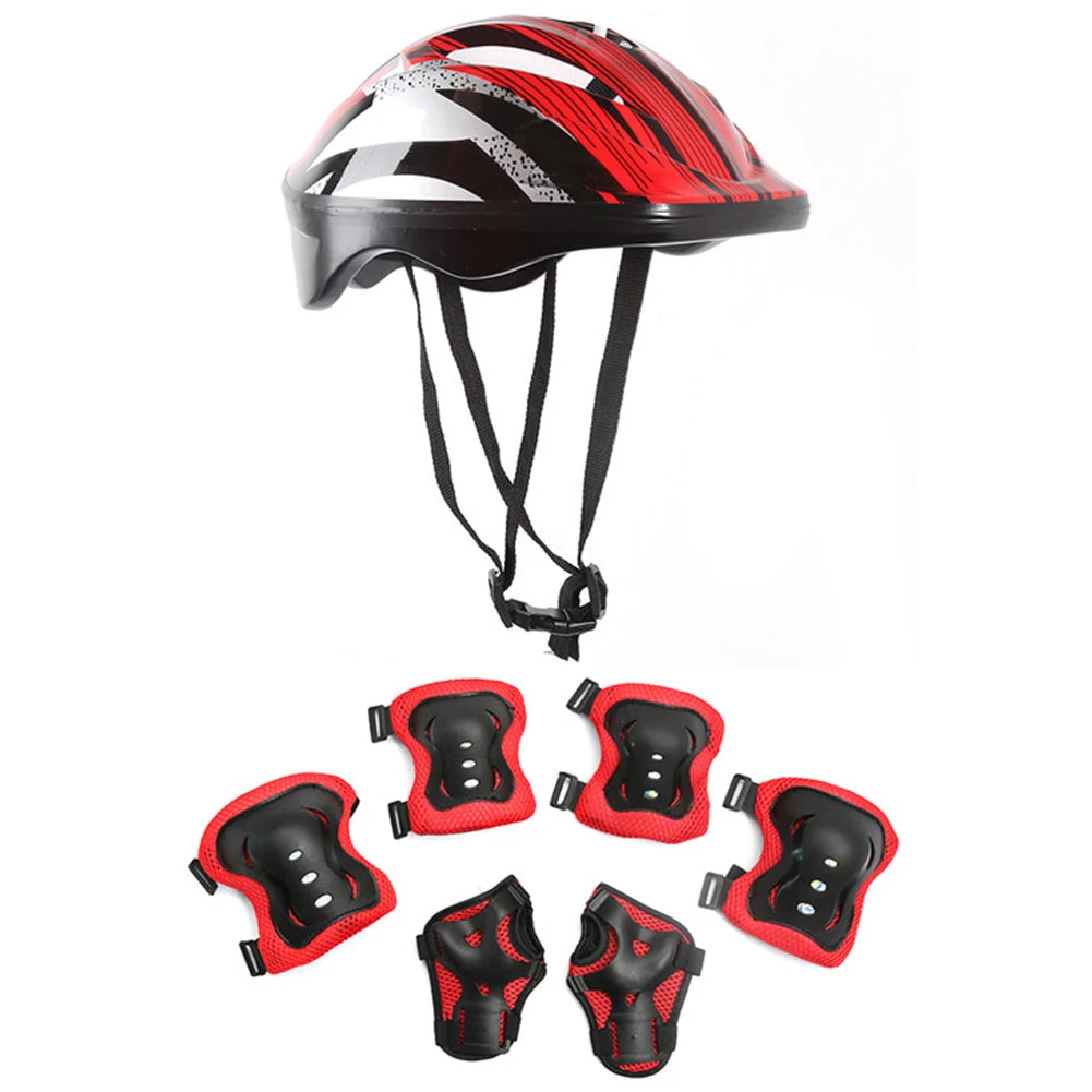 Hign-concerned 7Pcs Safety Skating Helmet Pad Set For Kids - Safety First Gear 25