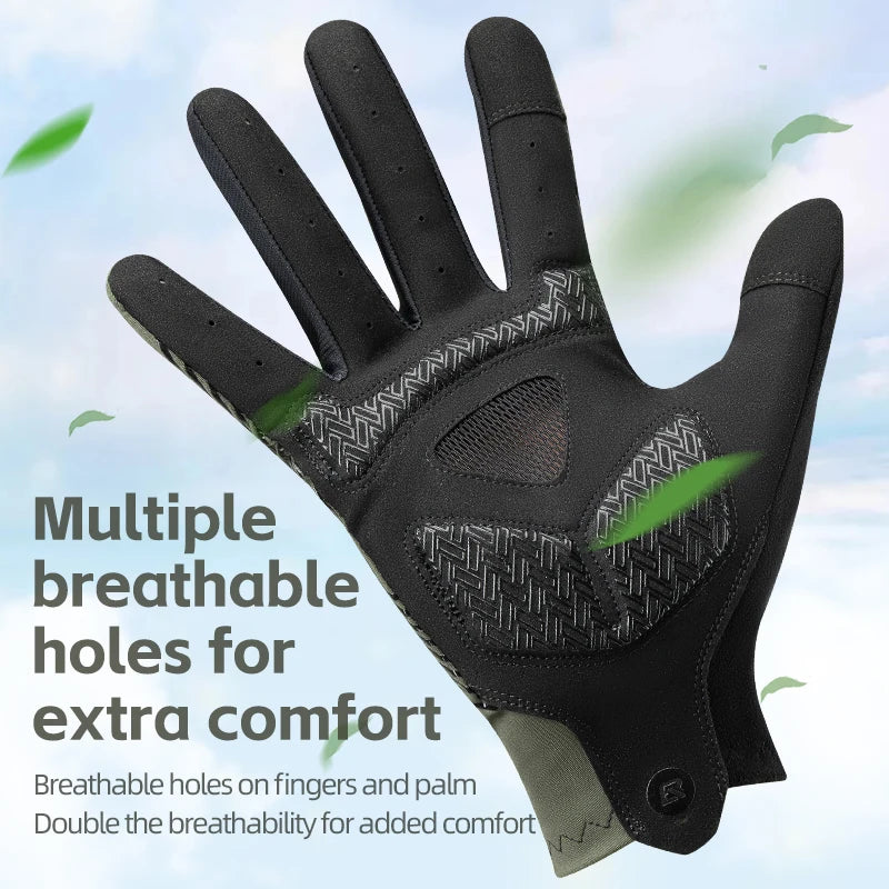 RockBros Cycling Gloves Breathable Full Finger Touchscreen - Safety First Gear 25