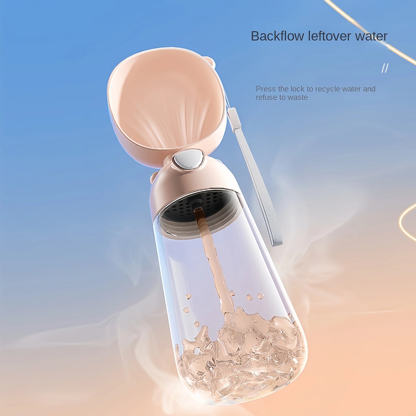 Portable Dog and Cat Travel Water Bowl with Food Dispenser