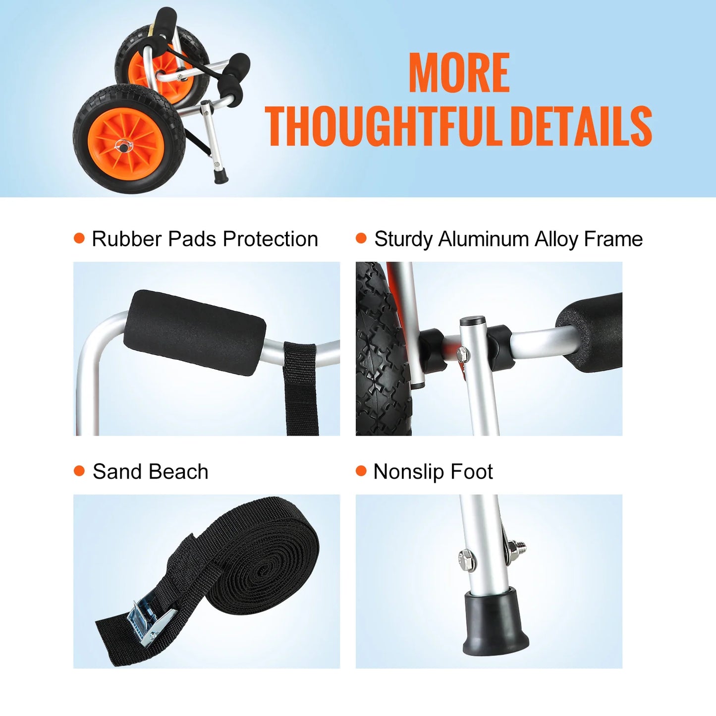 SucceBuy Kayak Cart Foldable Canoe Trolley - Safety First Gear 25