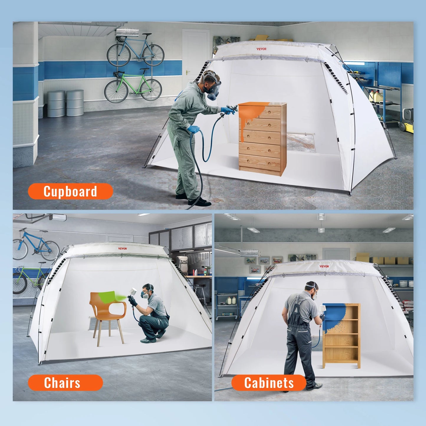 SucceBuy Portable Paint Booth Shelter Foldable Spray Painting Tent - Safety First Gear 25