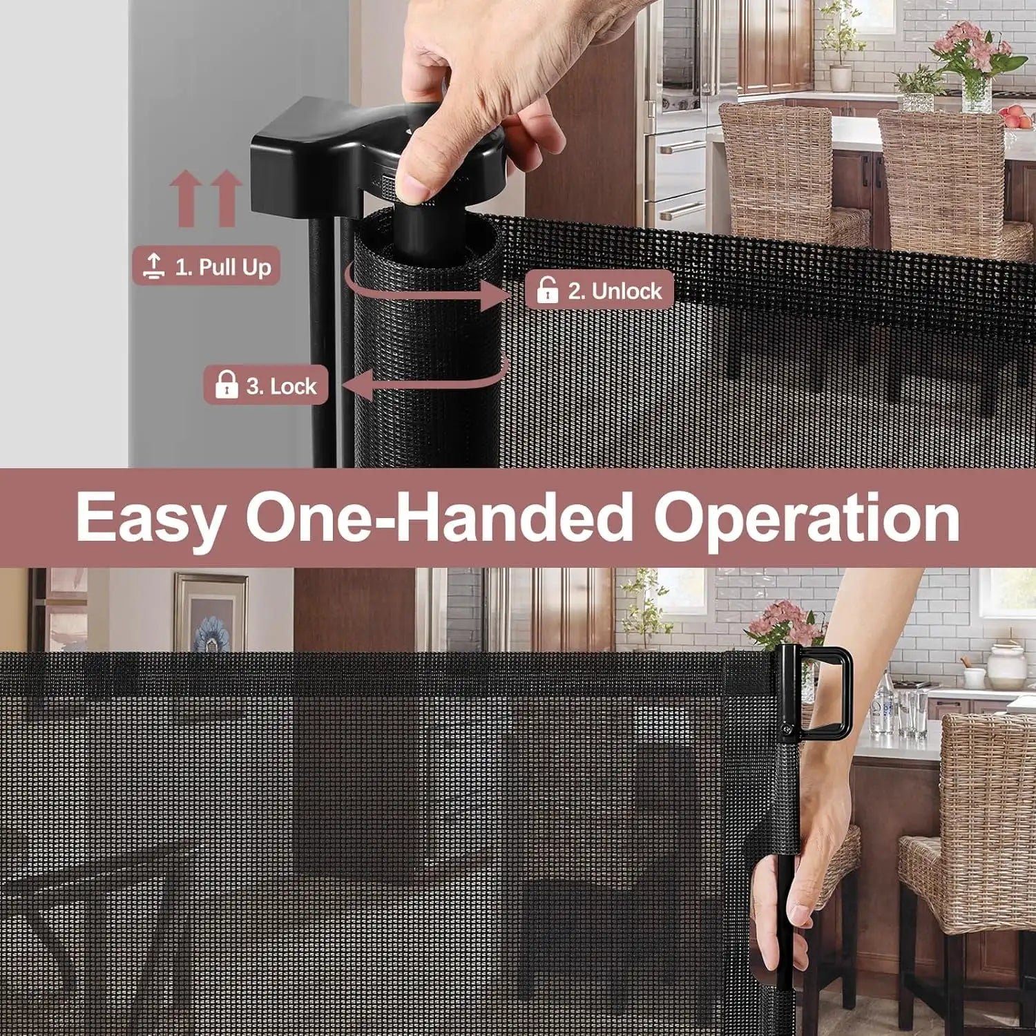 Retractable Baby Safety Gate For Stairs And Doorways - Safety First Gear 25