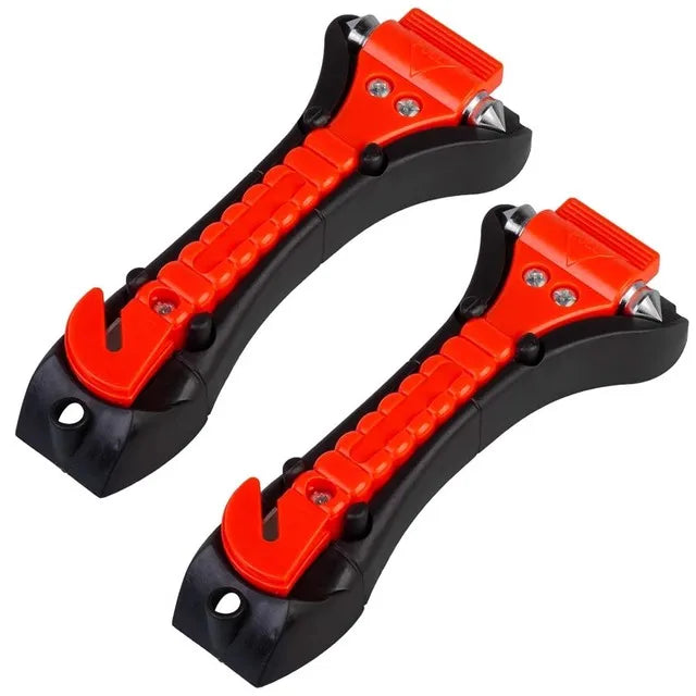 Car Safety Hammer And Seat Belt Cutter 2-In-1 Rescue Tool