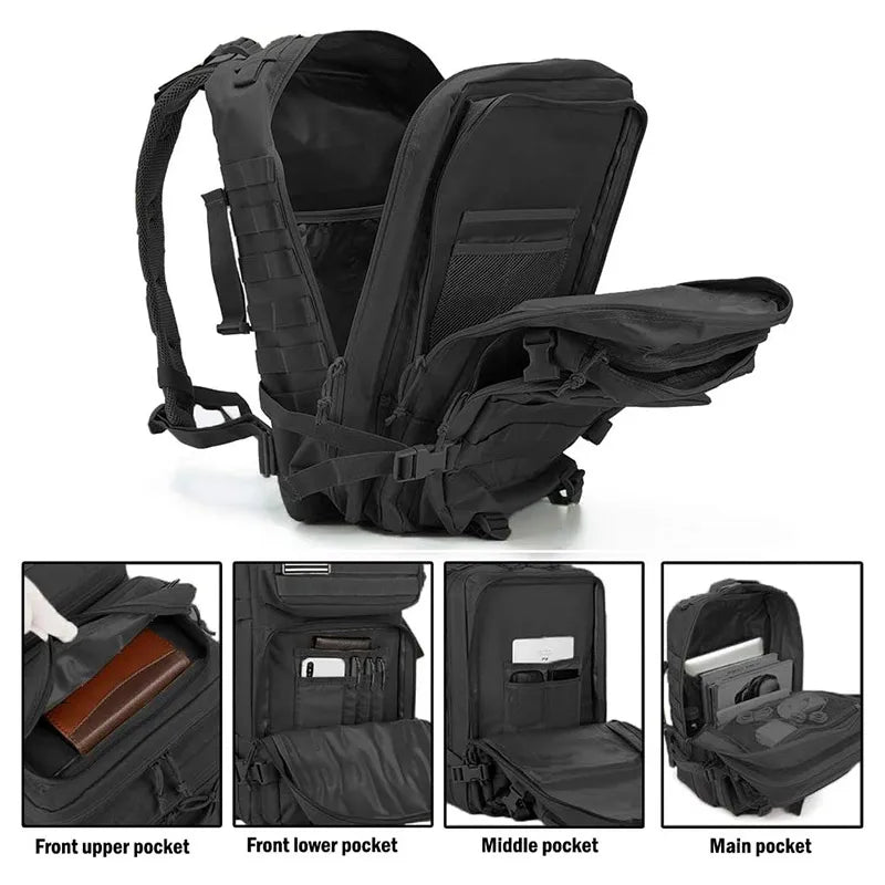 TOPX Tactical Backpack 45L Waterproof Outdoor Rucksack for Travel