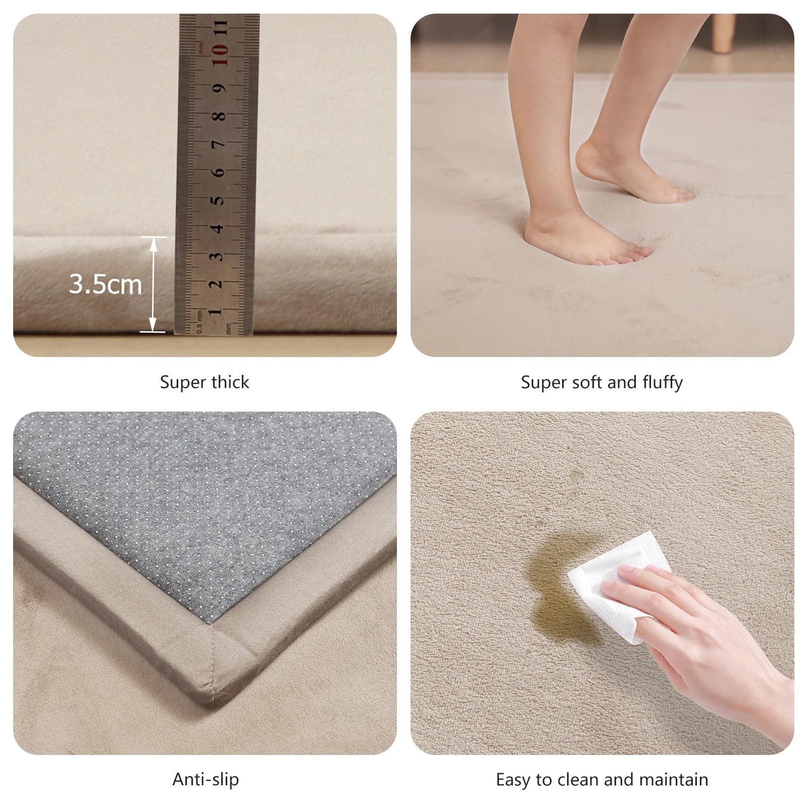 Huloo Sleep Baby Play Mat Non Slip Crawling Foam Rug - Safety First Gear 25