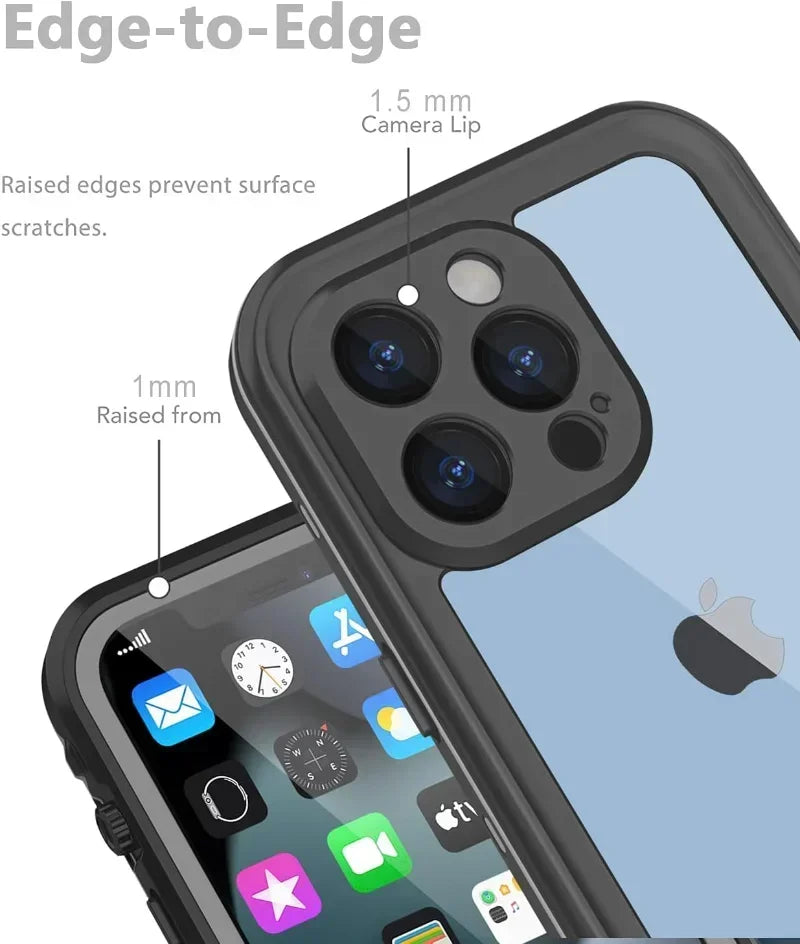 Waterproof Phone Case for iPhone 16 15 14 13 12 11 Pro - Safety First Gear 25
