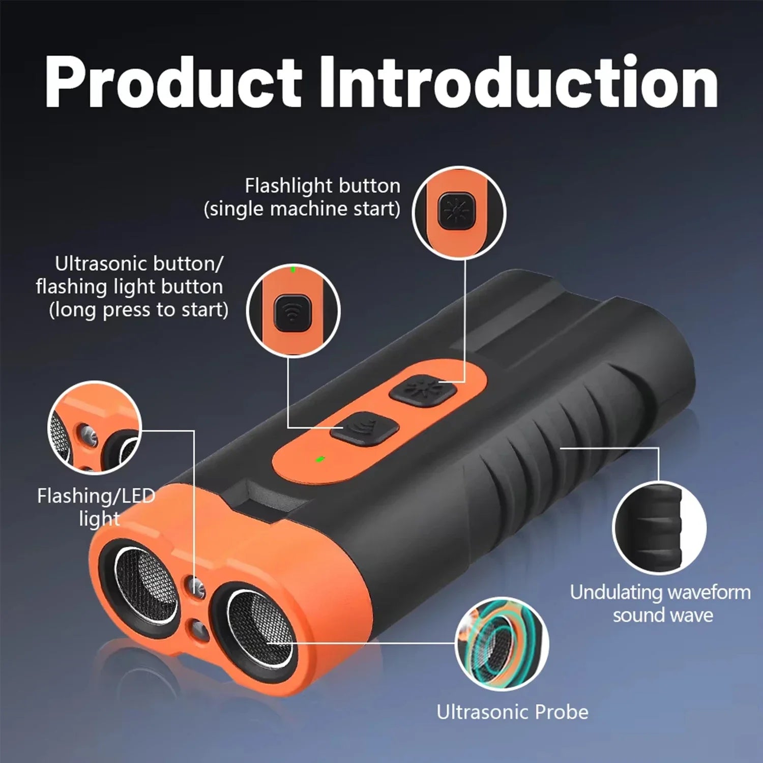 Dual Head Ultrasonic Dog Repeller with LED Flashlight - Safety First Gear 25