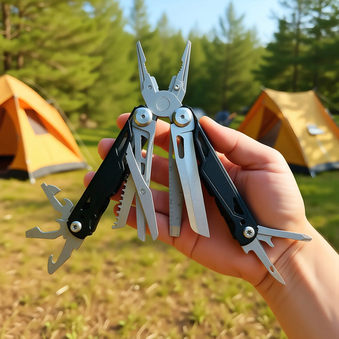 Multitool Pliers Stainless Steel Survival Tool With Screwdriver Saw Scissors - Safety First Gear 25